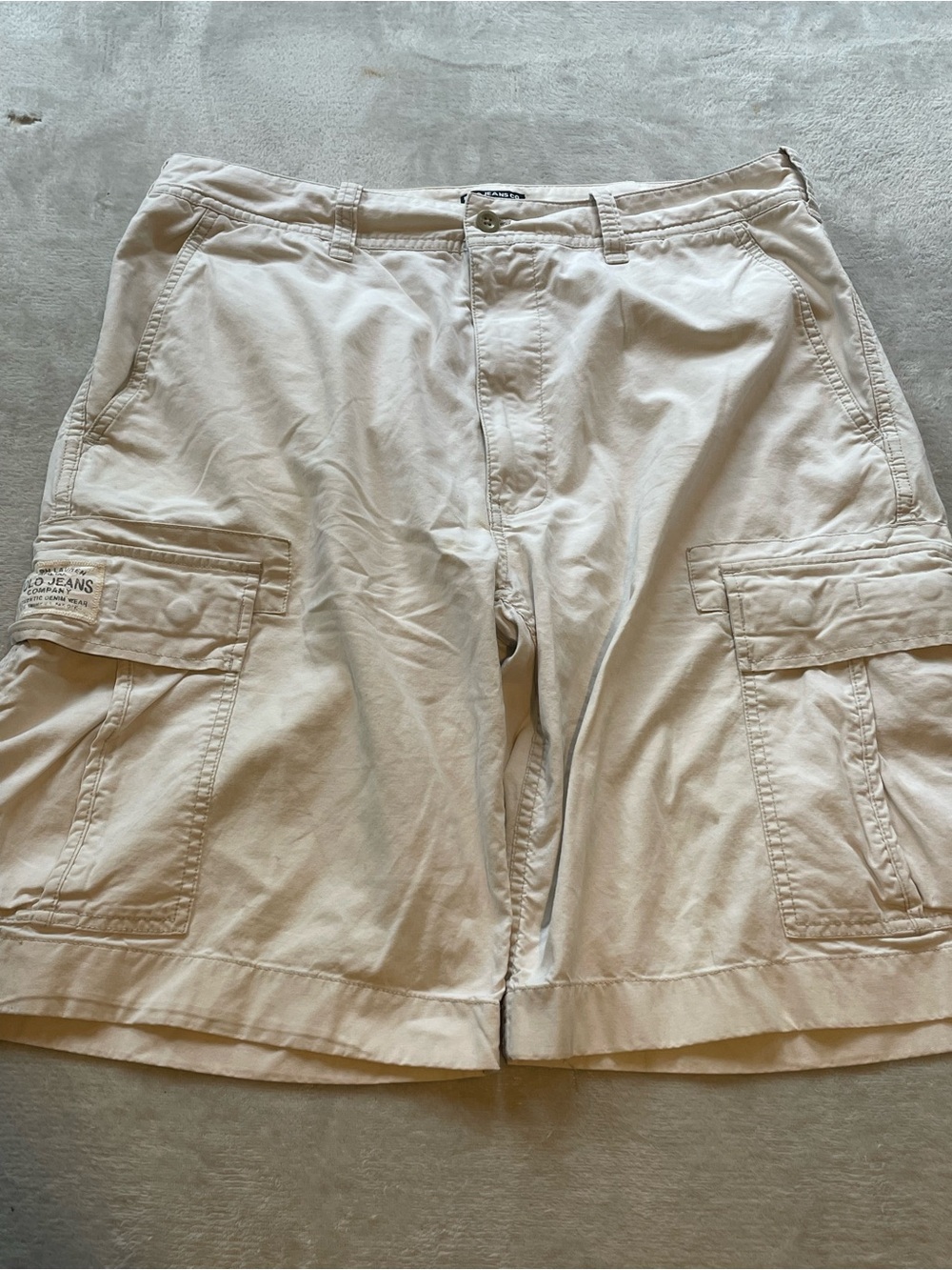Polo Jeans Co Ralph Lauren Cargo Shorts Mens 36 Khaki Tan Vintage 1990s